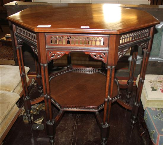 Octagonal 2 tier table